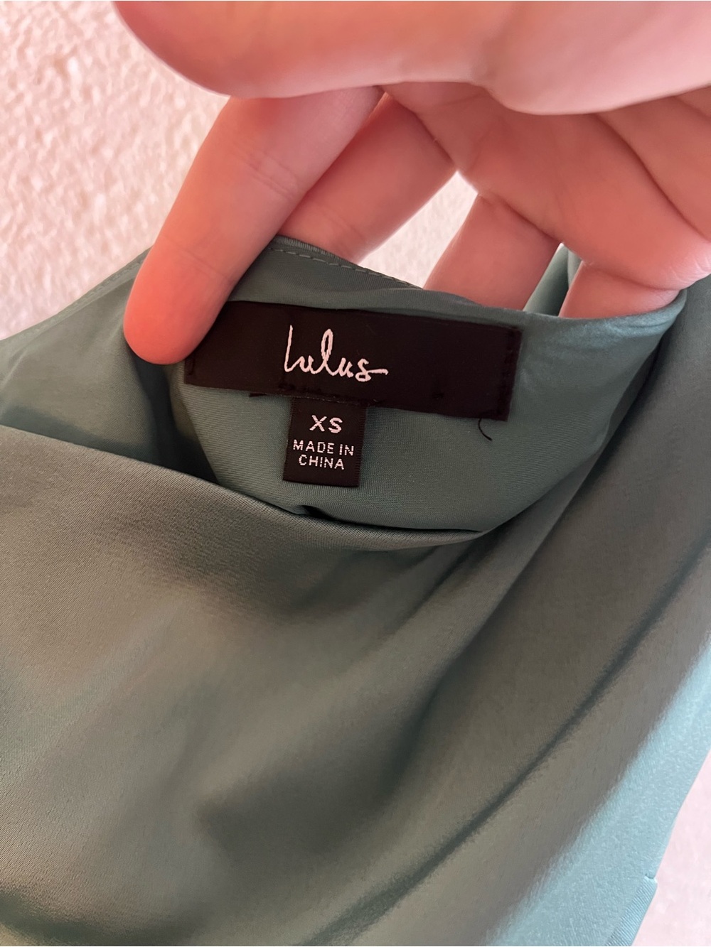 Lulu's One-Shoulder Mint Green Cocktail Dress - Picture 3 of 5